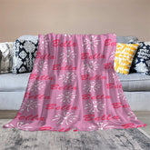 Aperturee - Custom Name Sparkle Pattern Repeat Pink Blanket
